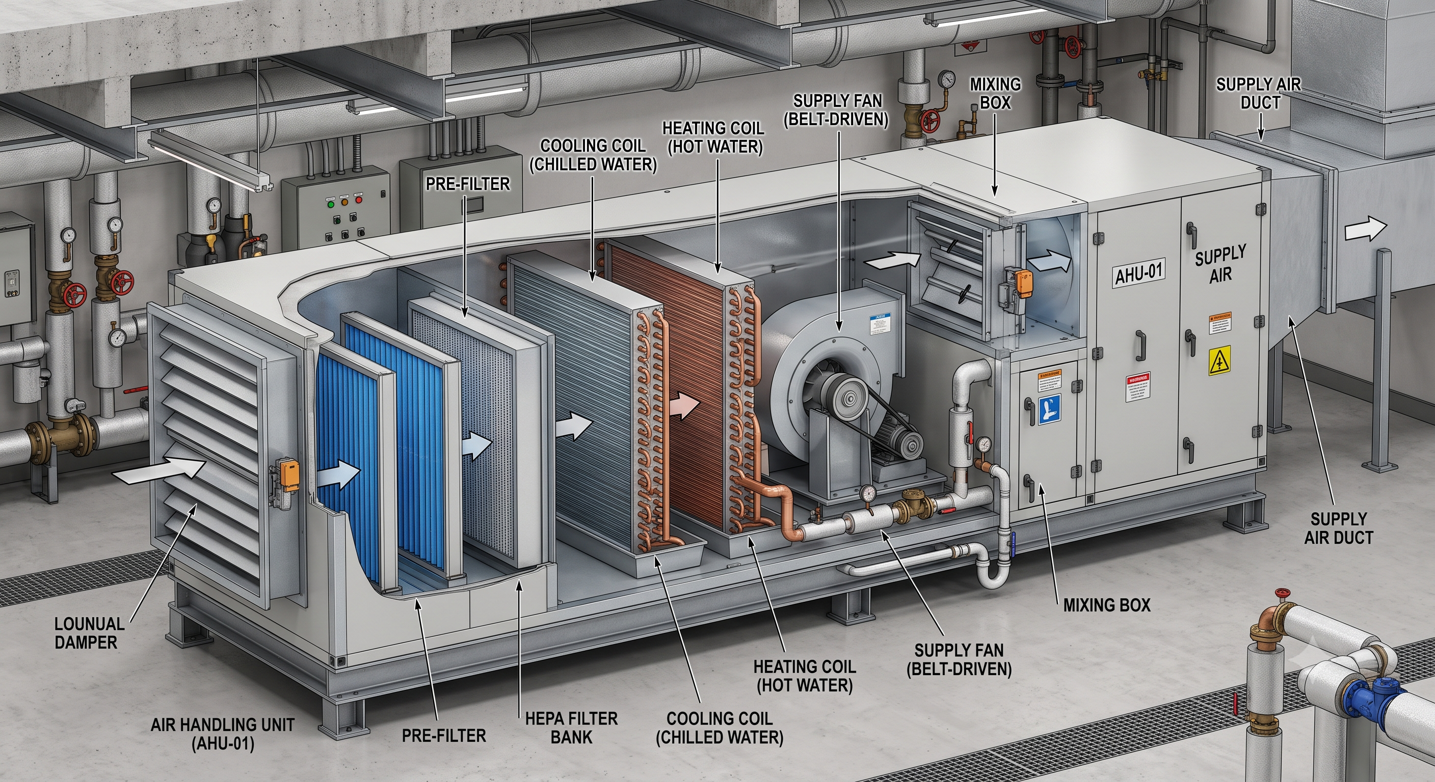 Tridium Niagara 4 Air Handling Unit AHU Graphic Schematic